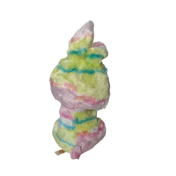 Ty Beanie Boos TySilk Lollipop Bunny Rabbit Plush Pink Colorful 2017 9" FLAW - Picture 3 of 8